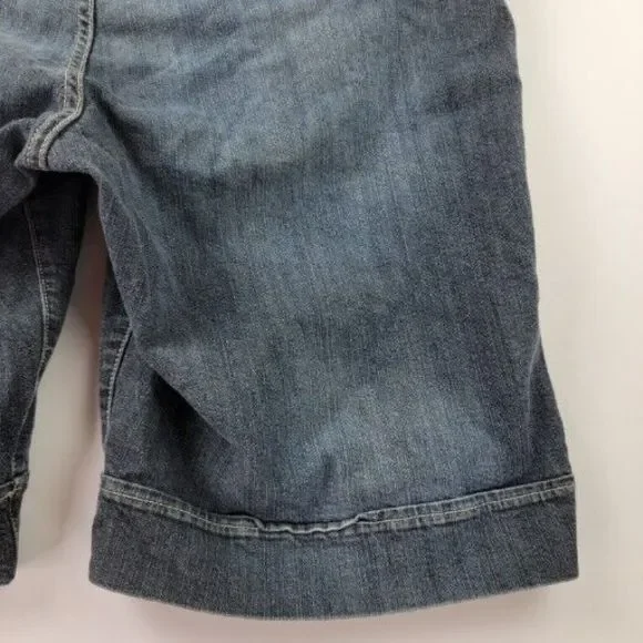 Lane Bryant Short Womens 22 Dark Wash Denim Bermuda Pockets Buttons High Rise - Picture 7 of 12